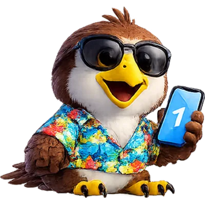 Pip checking a single OTA's price-alert notification on a phone